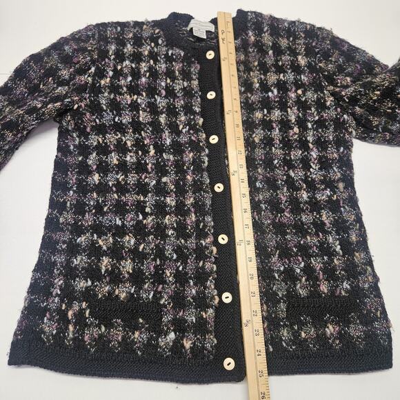 Vtg South Wool Pure Virgin Wool Handknitted Cardigan Sweater Sz M Made Uruguay - Picture 7 of 9